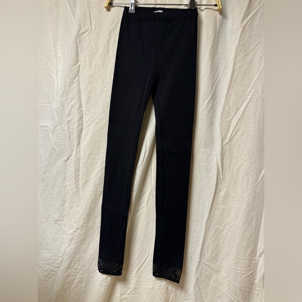 Zara leggings with sheer cuff. NWOT